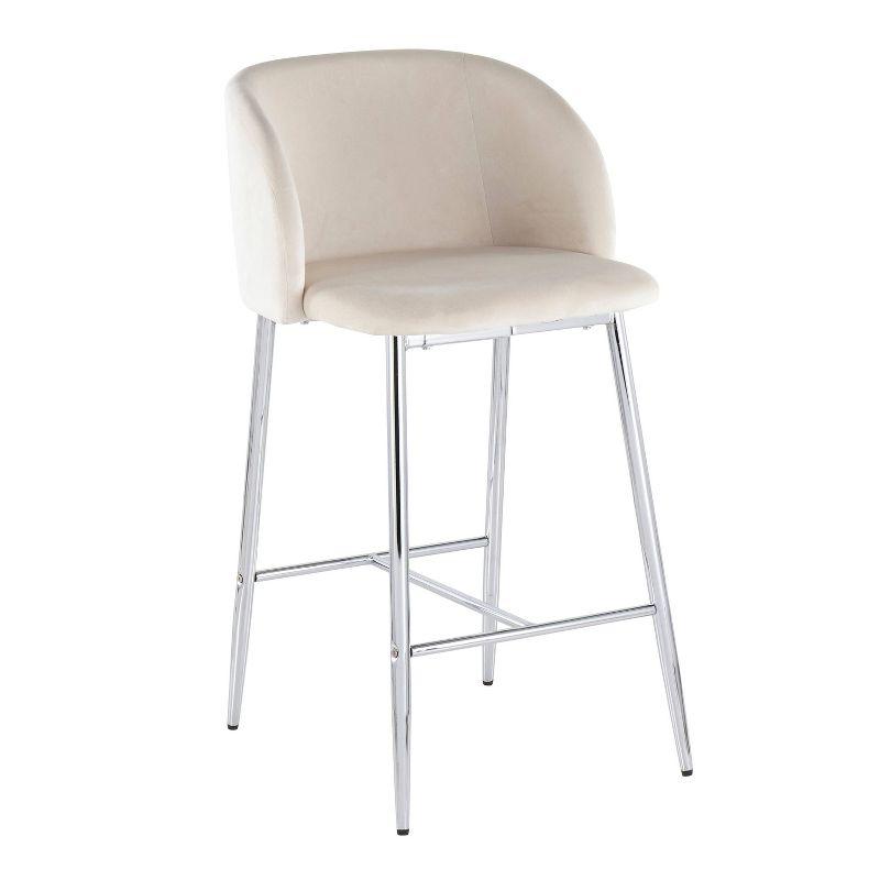 Upholstered 26.5'' Counter Stool with Metal Frame