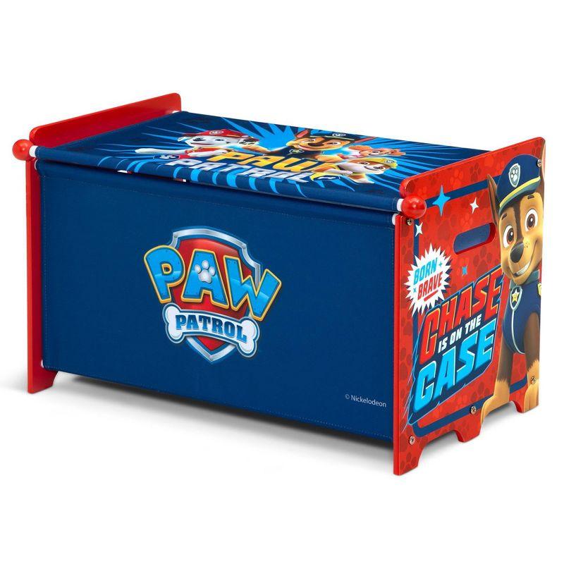 Delta Children PAW Patrol Toy Box with Retractable Fabric Top - Blue