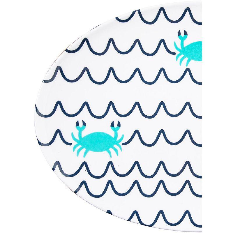 Beachcombers Crab Wave Melamine Platter