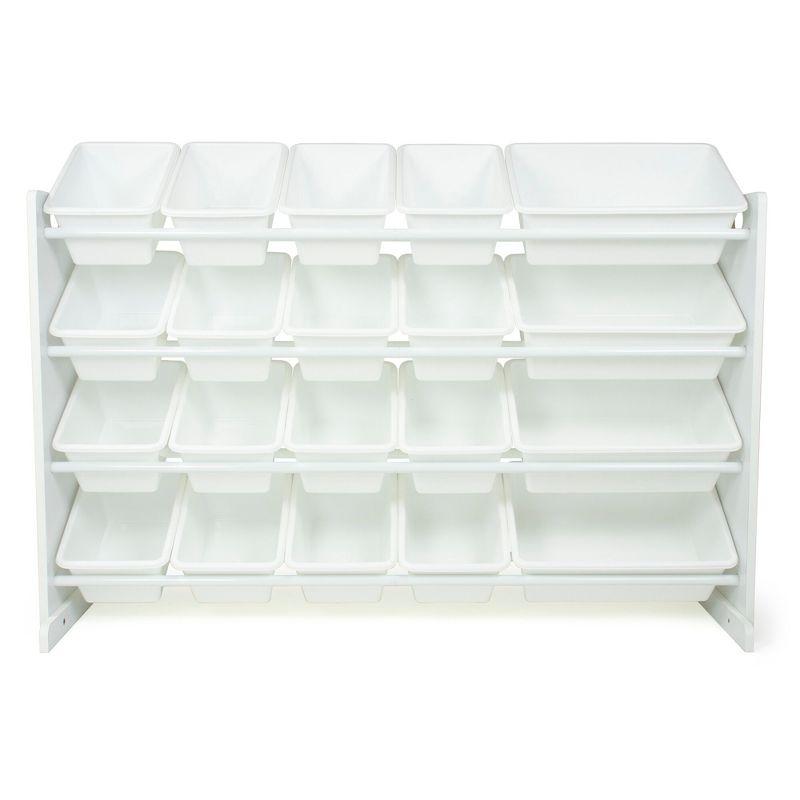 Cambridge Extra Large Kids' Toy Storage Organizer with 20 Storage Bins White - Humble Crew: MDF Bin Shelves, 4 Shelves