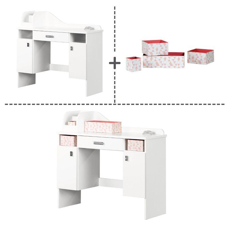 Tiara Kids' Makeup Desk Pure White - South Shore