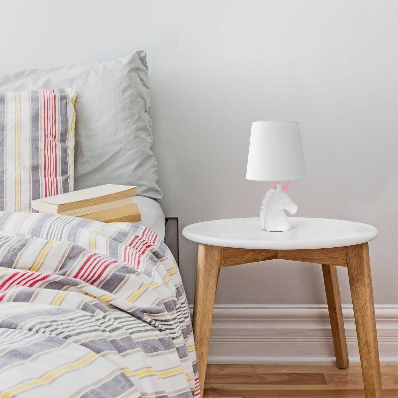 Creekwood Home Whimsilux 15.5" Enchanting Unicorn Dreams Table Lamp Pink