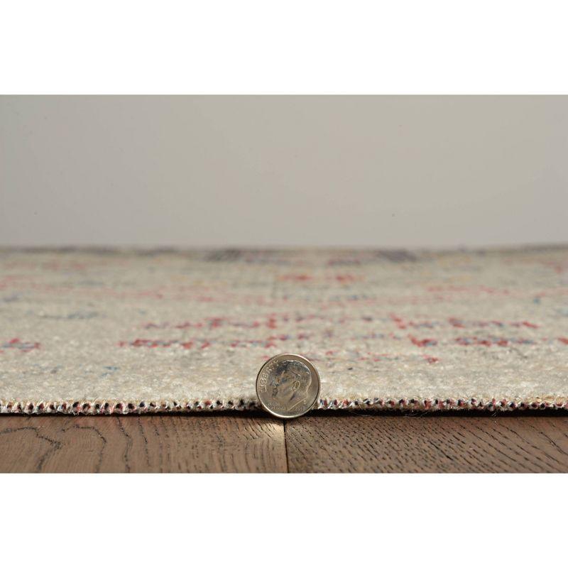 5'x7'6" Great Zero Rollins Rug Off White/Blue - Linon: Abstract Low Pile Area Rug, Indoor, Machine Made, Traditional Style