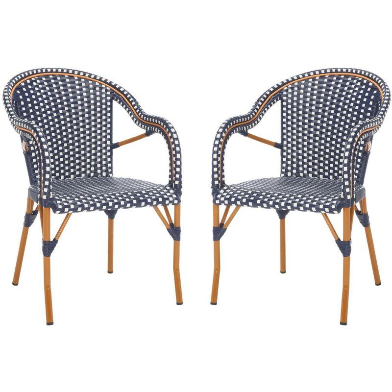 California Armchair (Set Of 2) - Indoor/Outdoor - PAT7531 - Blue/White - Safavieh