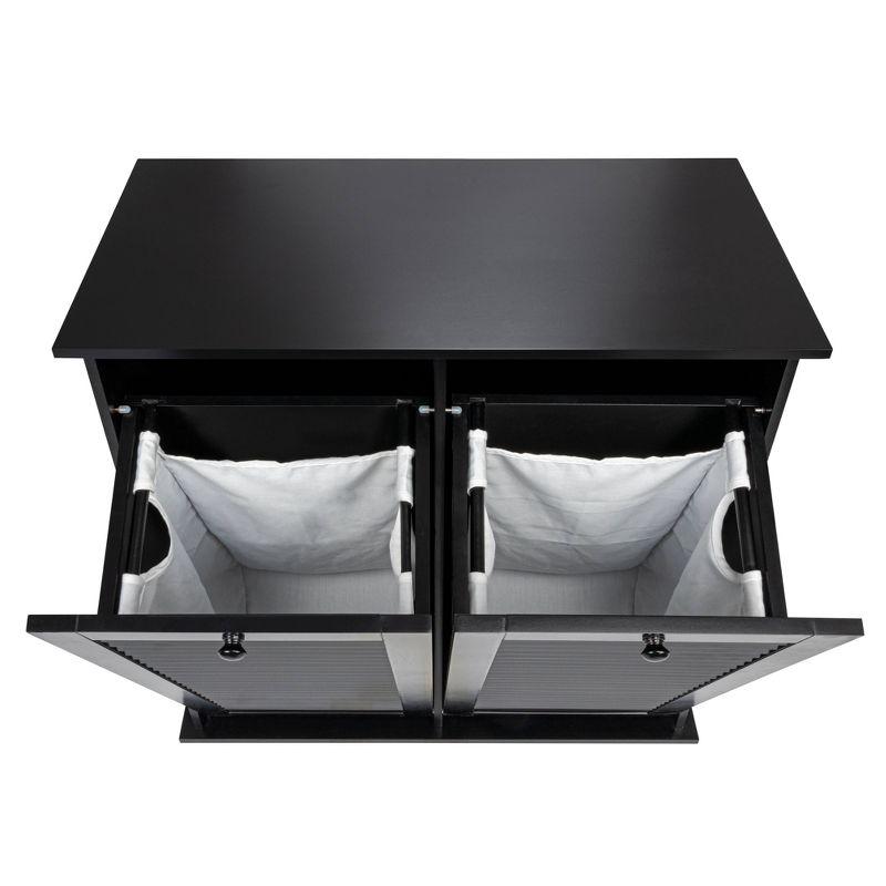 Tilt-out Cabinet Laundry Sorter with Shutter Front