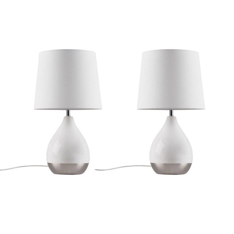 Everly Quinn 2-Tone Ceramic Table Lamp Set of 2 (Set of 2)