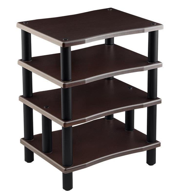 Monolith 4 Tier Audio Stand XL - Espresso, Open Air Design, Each Shelf Supports Up to 75 lbs., Perfect Way to Organize AV Components