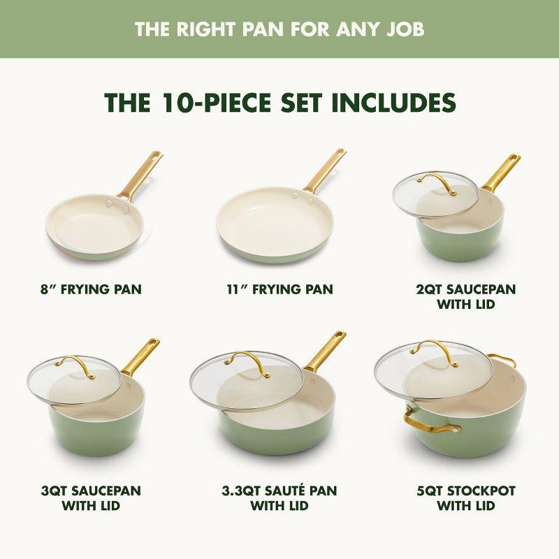 GreenPan ™ Reserve Sage 10-Piece Ceramic Non-Stick Cookware Set