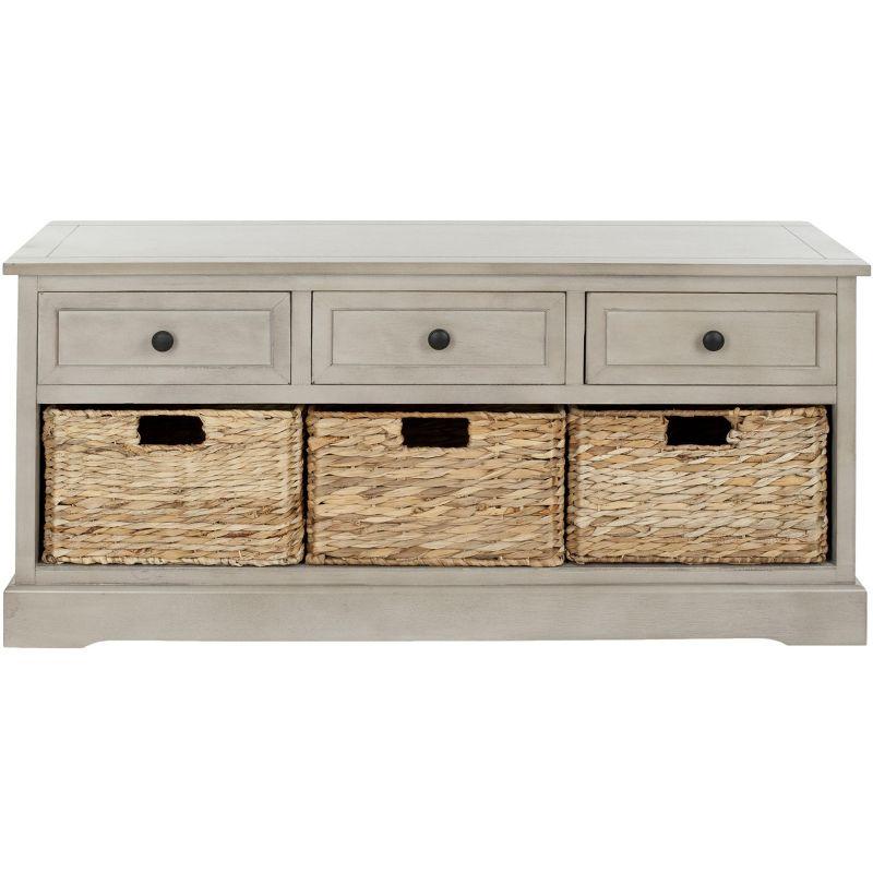 Adayla Solid Wood Drawers Storage Bench