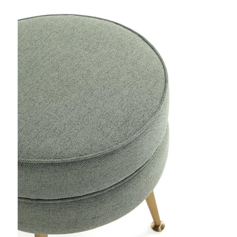 Manhattan Comfort Bailey Woven Polyester Blend Upholstered Ottoman