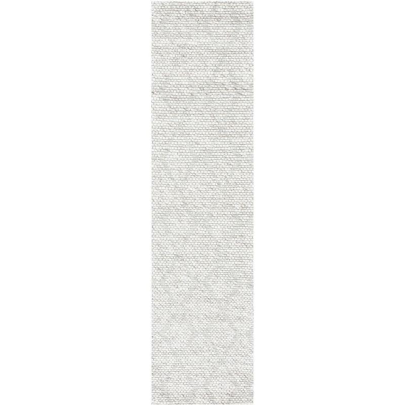 Marbella Beige Flat Woven Wool and Synthetic Runner Rug