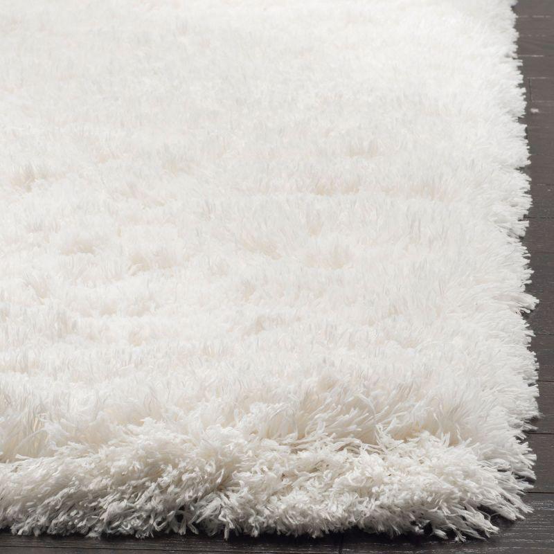 Polar Shag PSG800 Power Loomed Indoor Area Rug - 8'x10' - White - Safavieh