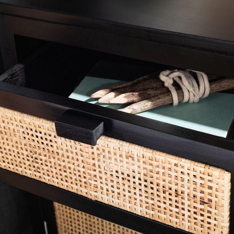 Miya 1 Drawer Nightstand - NST5012 - Black/Natural - Safavieh