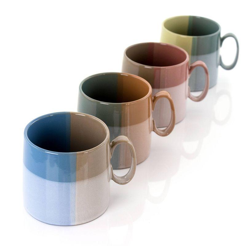 Glasgow Ceramic 19.5 Ounce Reactive Glaze Mug Set