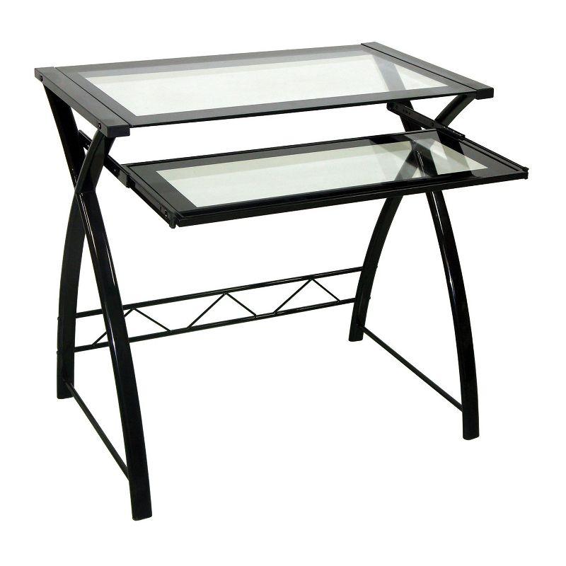 Bello Computer Desk - Sleek High Gloss Black Finish - CD8855