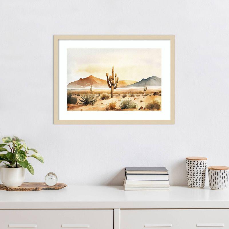 Through the Desert II 25" Brown Framed Graphic Art Print