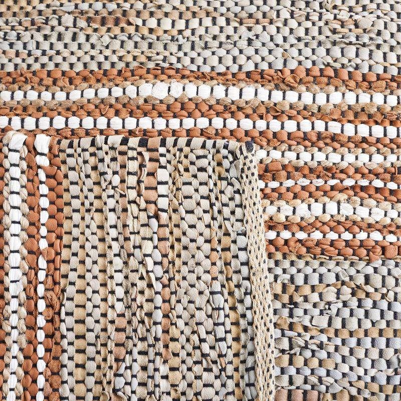 Vintage Leather VTL204 Hand Woven Area Rug - Beige/Natural - 6'x6' - Safavieh.