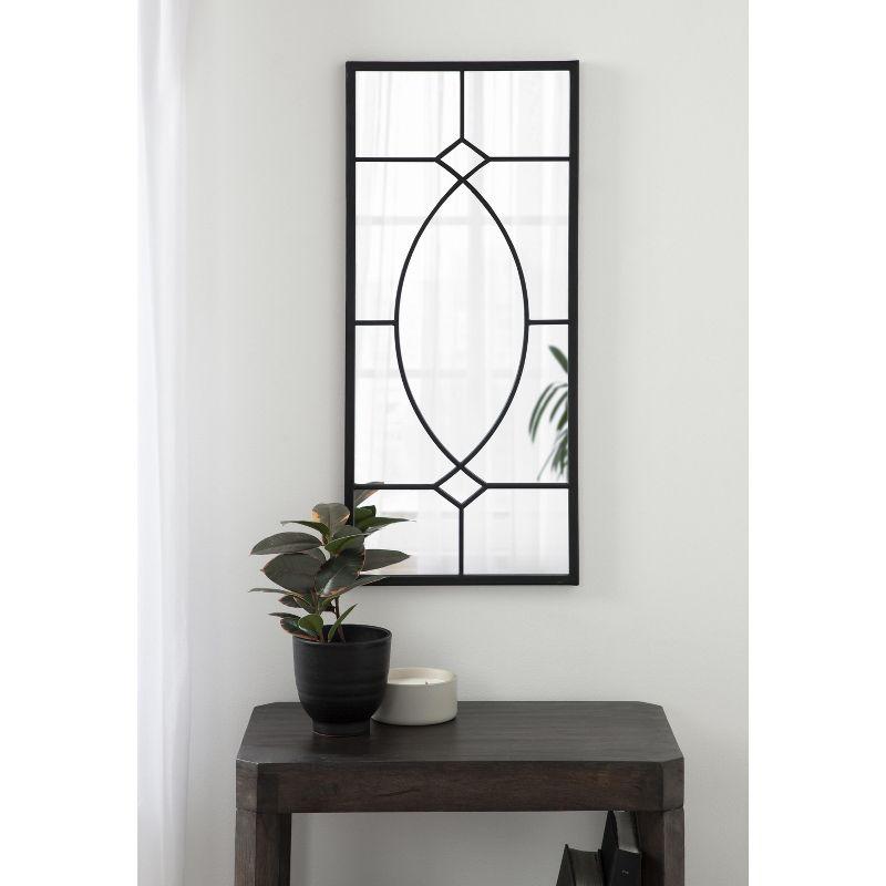 Bakersfield Black Metal Framed Rectangular Wall Mirror