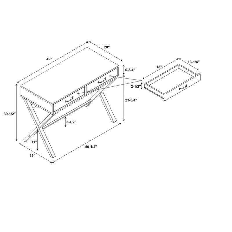 Penney 2 Drawer Desk - Linon