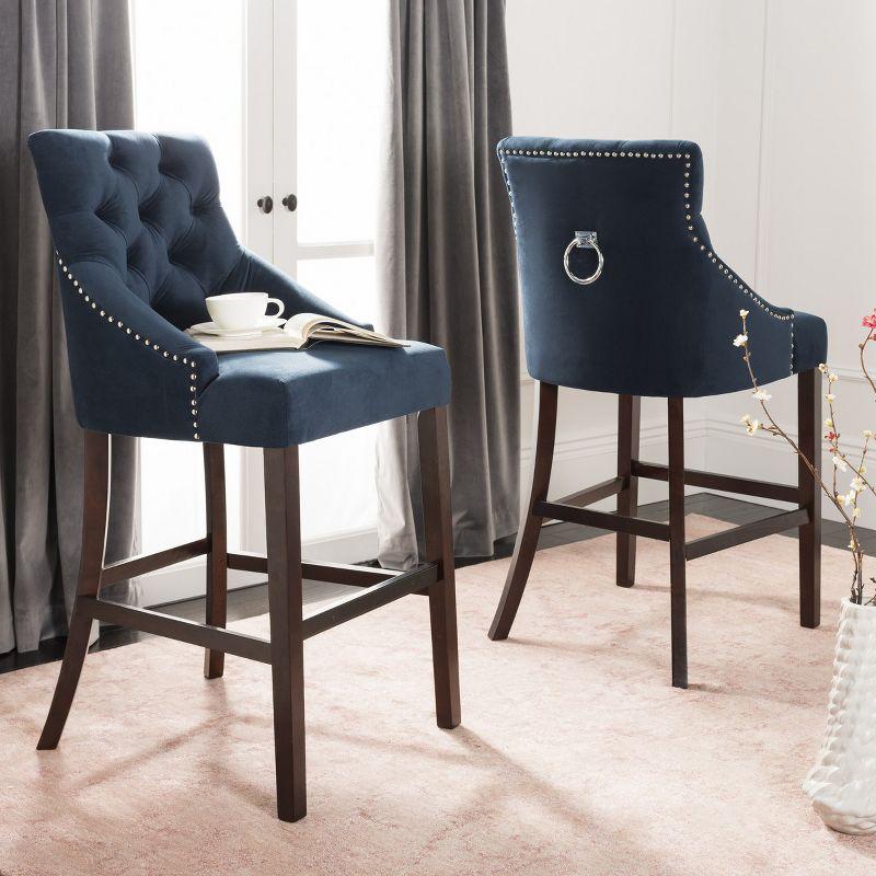 Safavieh Eleni Tufted Wing Back Bar Stool (Set of 2)