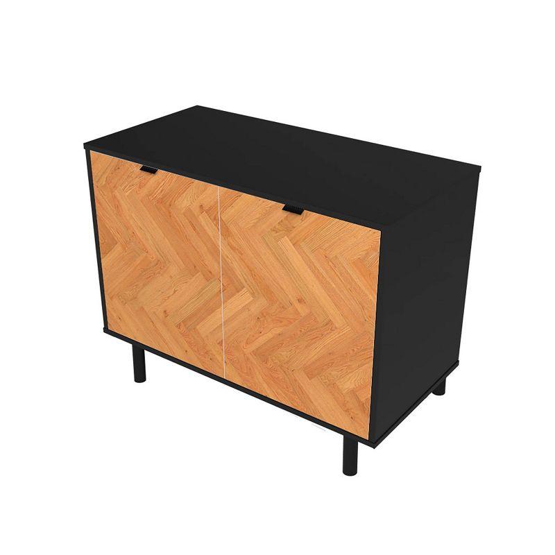 Manhattan Comfort Liam Mid - Century Modern 2 Shelf Accent Cabinet