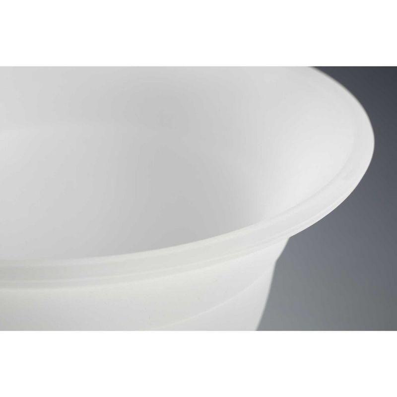 Progress Lighting Trinity 4-Light Bath Fixture, Brushed Nickel, Etched Glass Shade