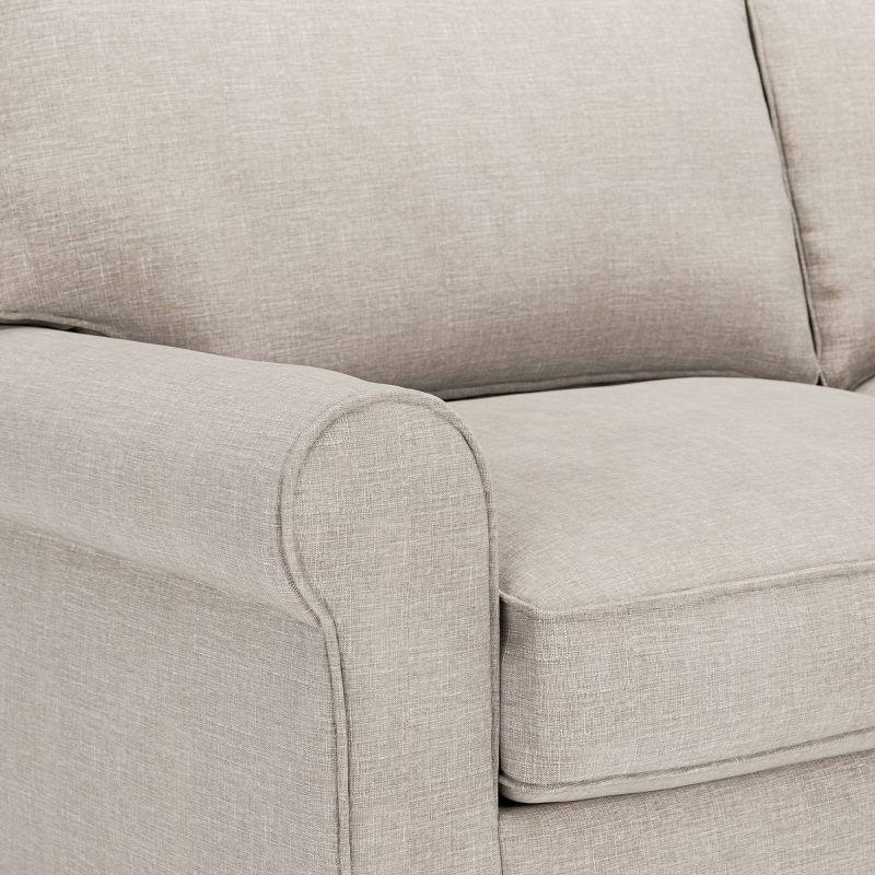 Serta Copenhagen 78" Rolled Arm Sofa, Easy Care Fabric, Soft Pillow Back, Pocket Coil Seat Cushions