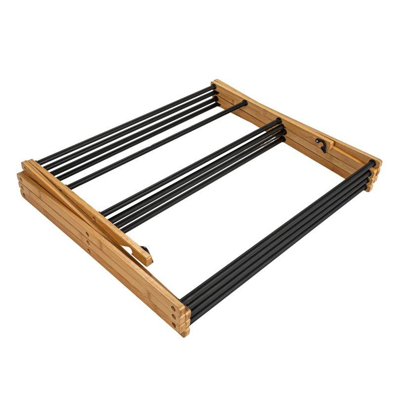 Household Essentials Bamboo Folding Clothes Drying Rack