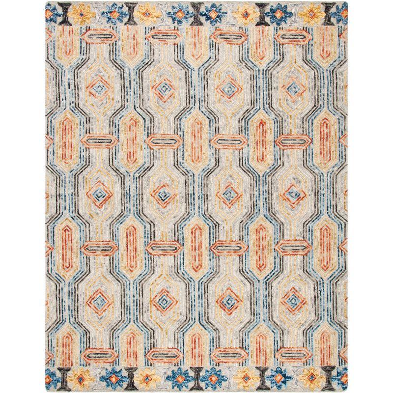 Handmade Blue Wool 8' x 10' Tufted Area Rug