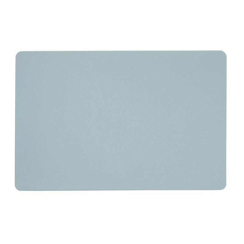 Juvale Set of 6 Blue Faux Leather Placemats for Dining Table, 17.75 x 11.75 Inches - Durable, Stylish, and Easy to Clean