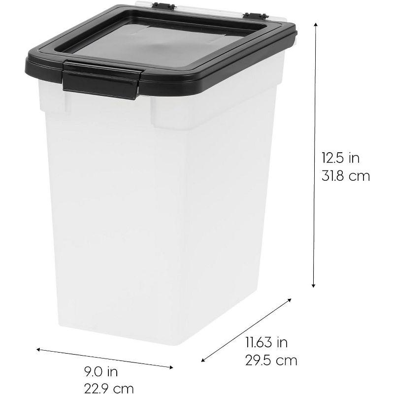 Translucent Airtight Plastic Pet Food Storage Container