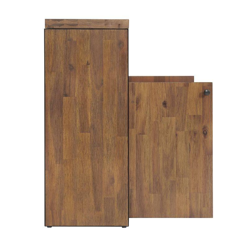 Alaterre Lloyd 31" Wide Rustic Industrial Metal Frame Shoe Storage Cabinet
