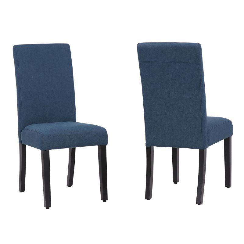 WestinTrends  Upholstered Linen Fabric Dining Chair (Set of 2)