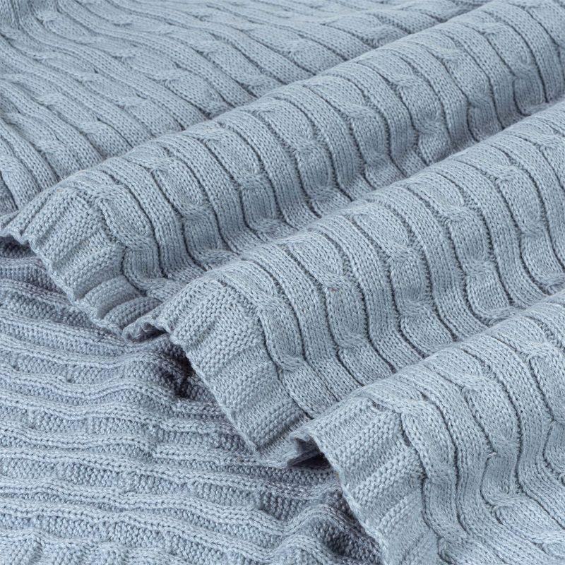 Knit Design Soft Lightweight Throw Blanket