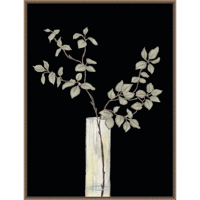 Beaded Bronze Framed Floral Still Life Canvas Art