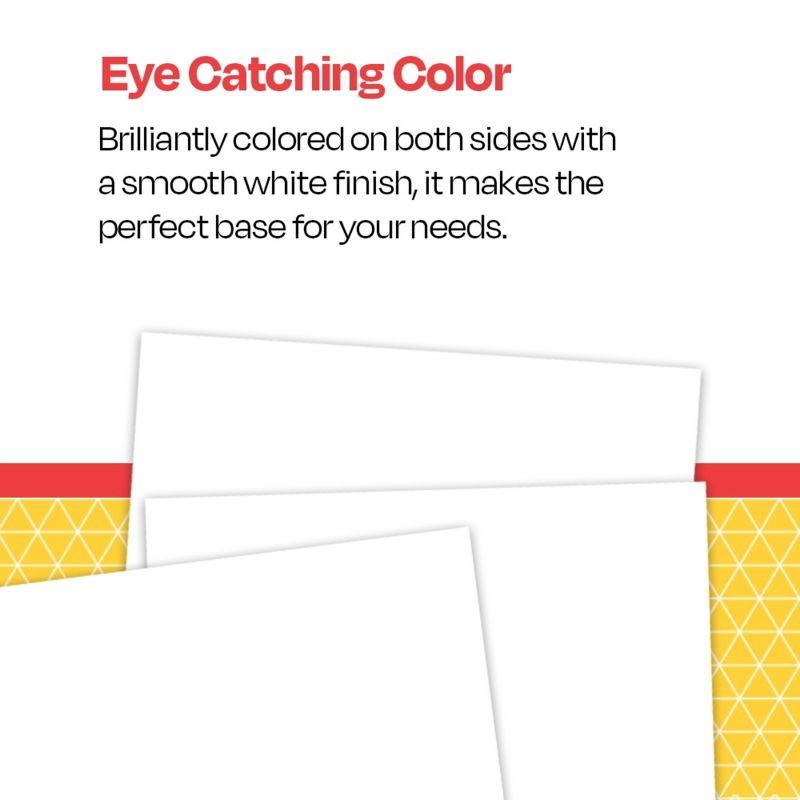 School Smart Railroad Board, 22 x 28 Inches, 4-Ply, White, Pack of 25