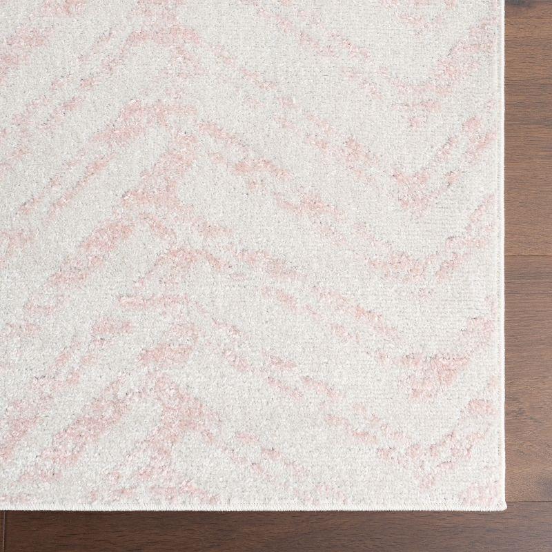 Nuloom Rosanne Geometric 5x7 Indoor Area Rug for Living Room Bedroom Dining Room Kitchen, Pink/Ivory