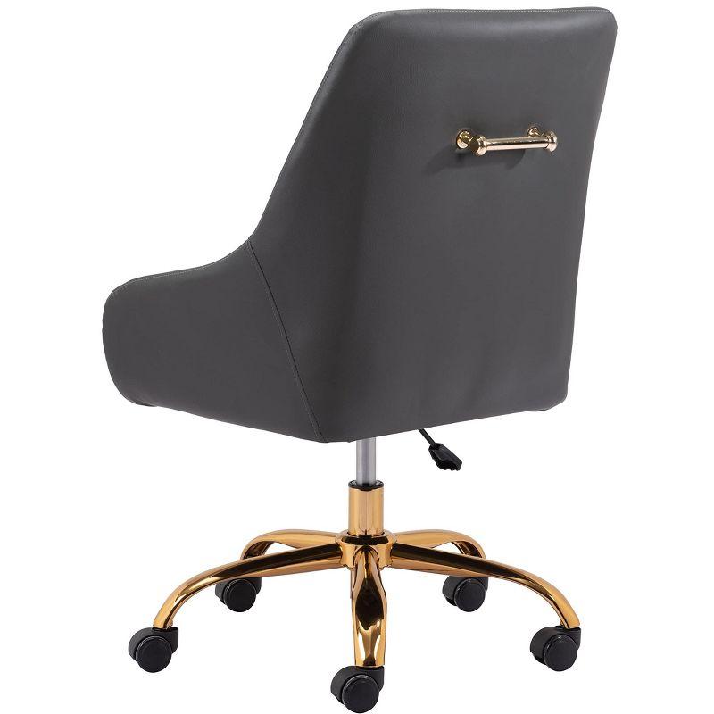 Zuo Madelaine Office Chair Gray & Gold