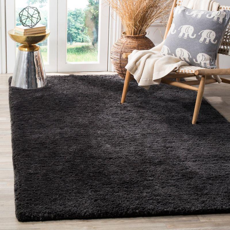 Sheep Shag SSG120 Hand Woven Area Rug - Charcoal - 8'x10' - Safavieh.