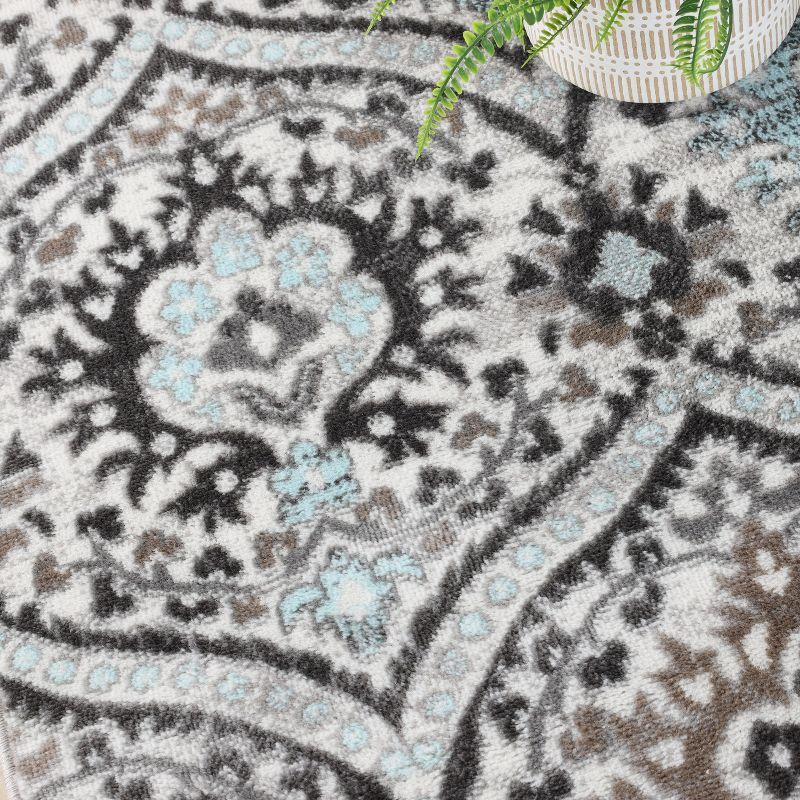 Vintage Floral Damask Indoor Area Rug by Blue Nile Mills