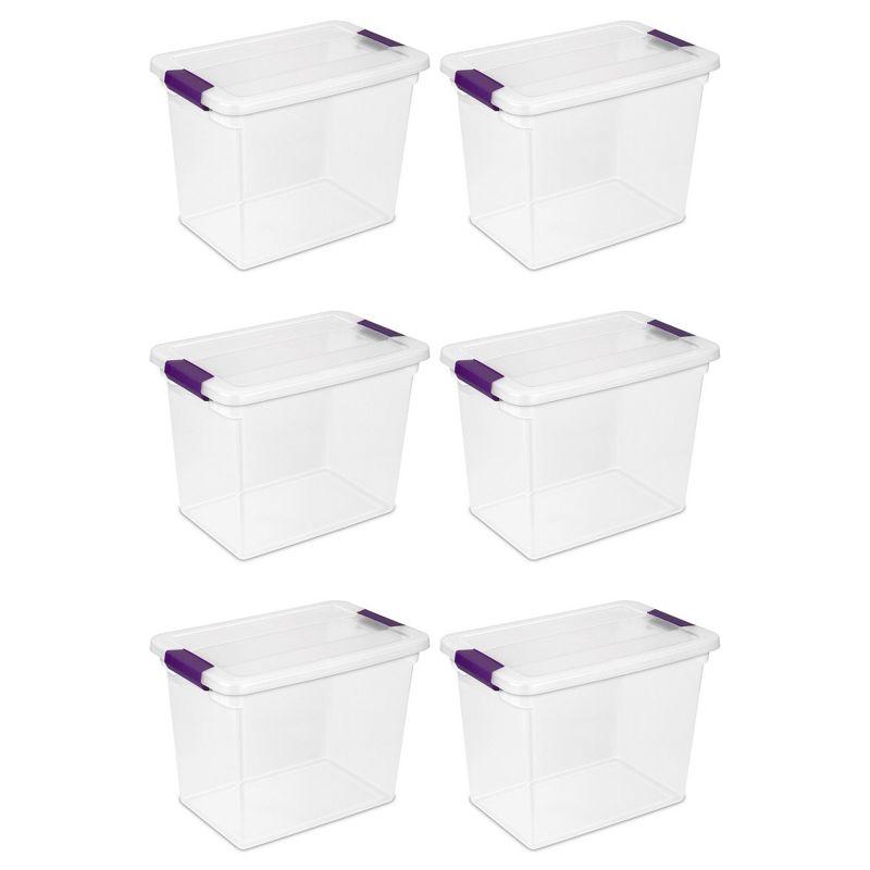 ClearView Kids' Room 27 Quart Plastic Stackable Storage Box with Latch Lid