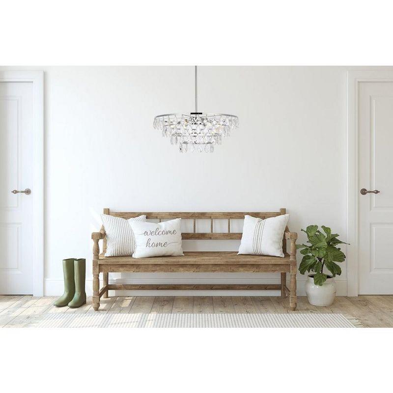 Elegant Lighting Ella 24 inch pendant in chrome