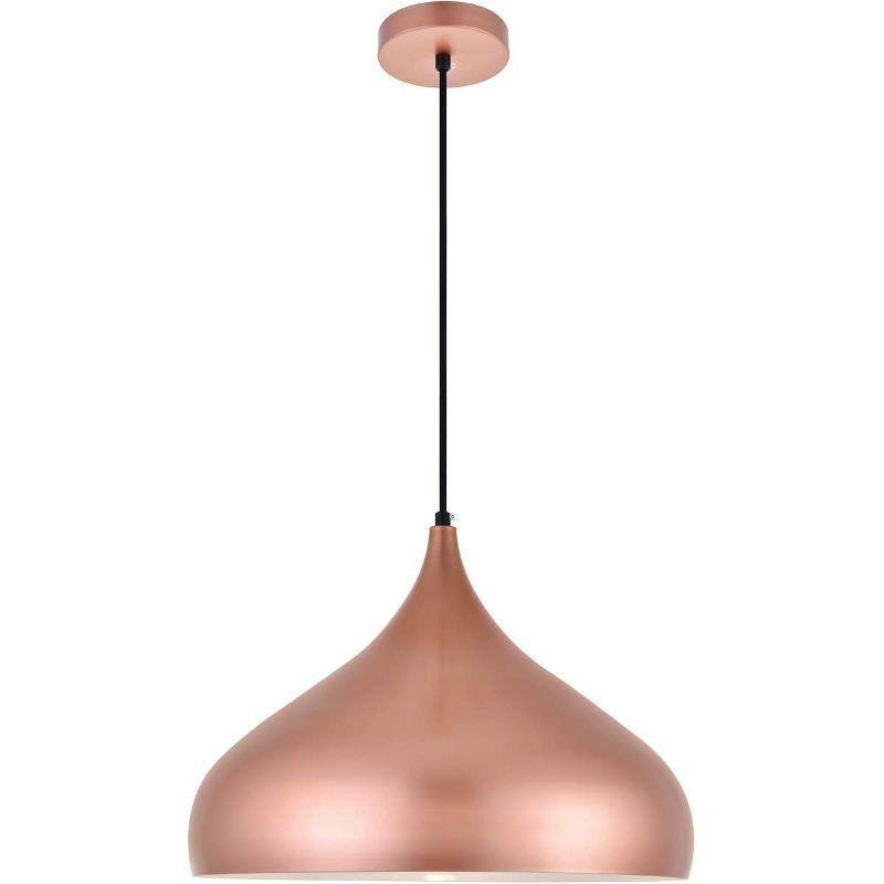 Elegant Lighting Circa 1 Light Honey Gold Pendant