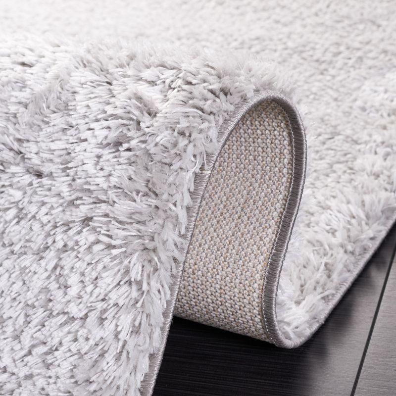 Light Gray 8' x 10' Synthetic Shag Area Rug