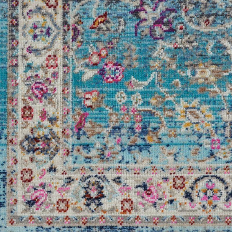 Nourison Vintage Kashan VKA01 Blue/Ivory/Orange Indoor Area Rug - 2' x 4'