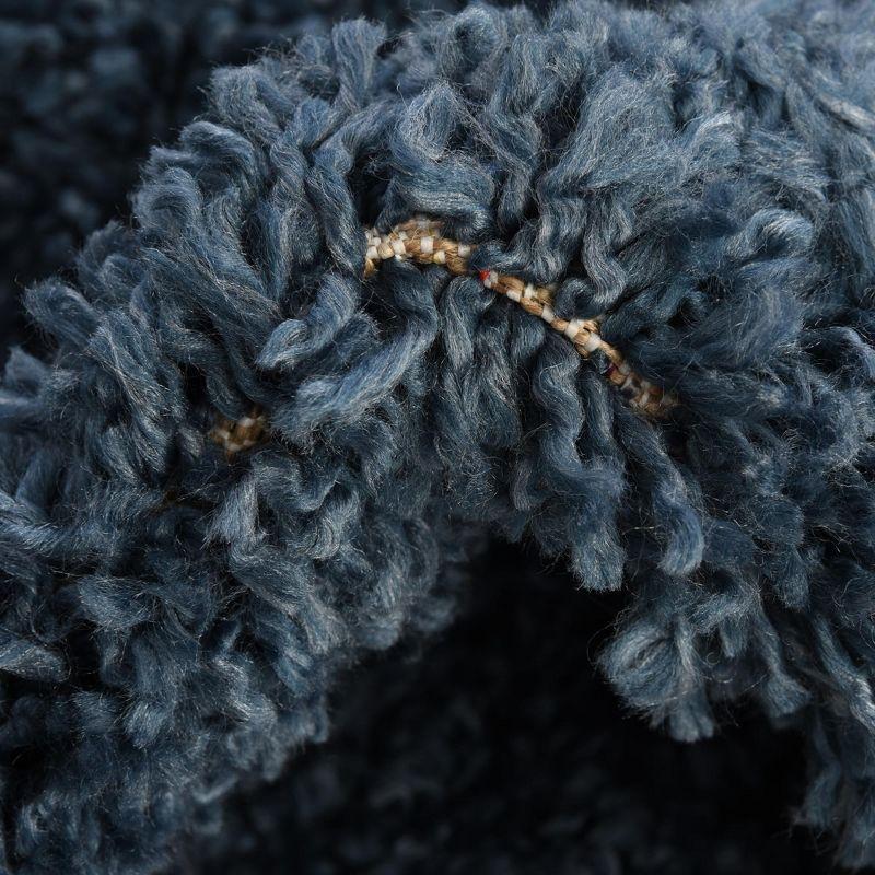 Unique Loom 8' 0 x 10' 0 Davos Shag Marine Blue Area Rug