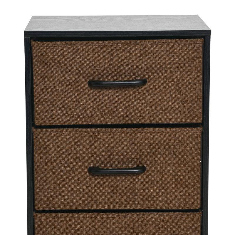 3-Drawer Storage Organizer Unit, Black and Brown