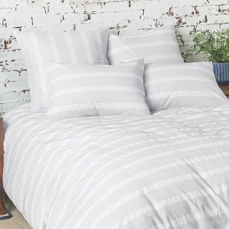 Mason Gray and White Cotton Euro Sham