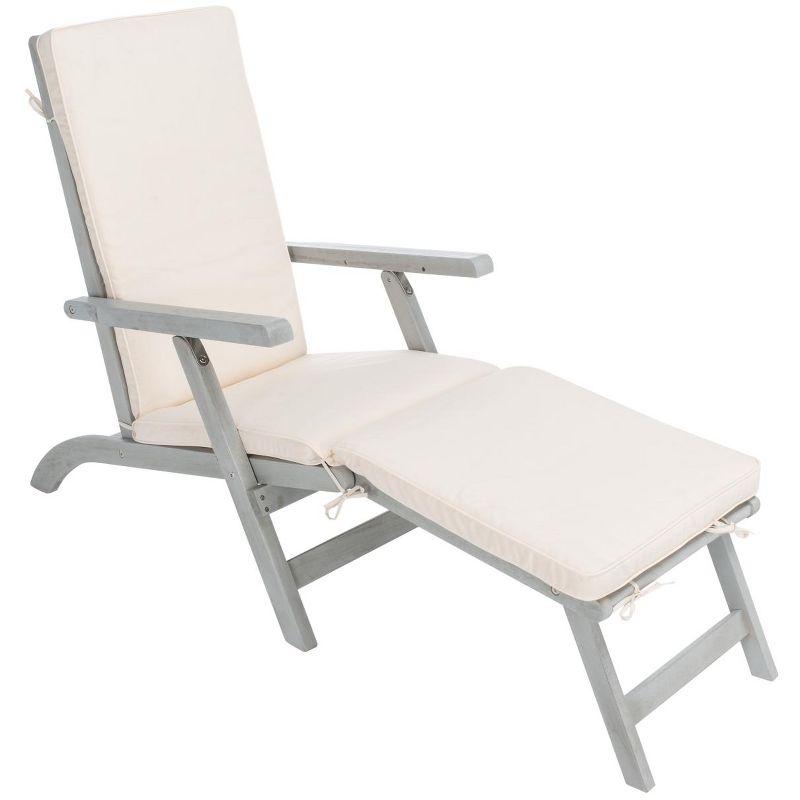 Palmdale Lounge Chair - Outdoor - PAT7015 - Grey/Beige -Safavieh