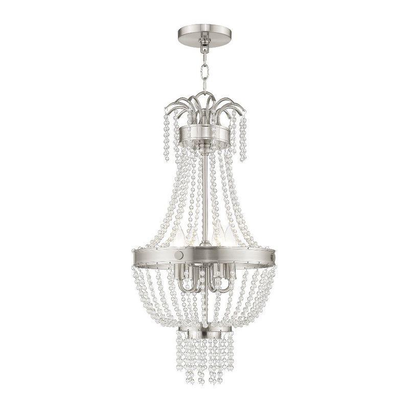 Livex Lighting Valentina 4 - Light Chandelier in  Brushed Nickel